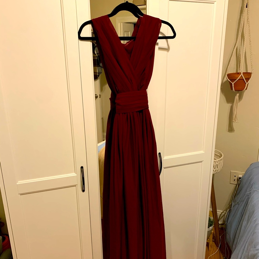 Burgandy Bridesmaid of Wedding Guest Dress (NWOT)